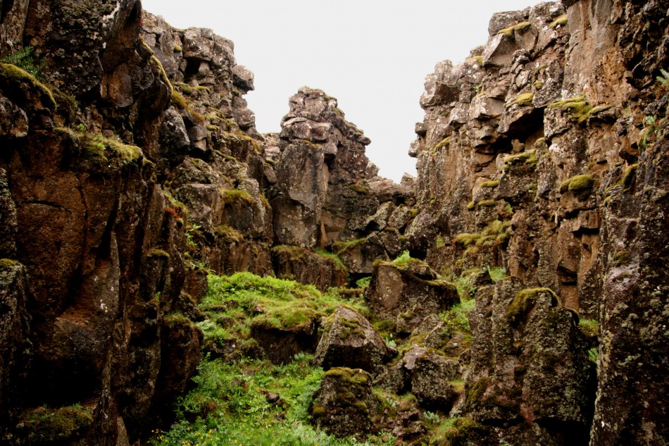 De kleine vallei Thingvellir
